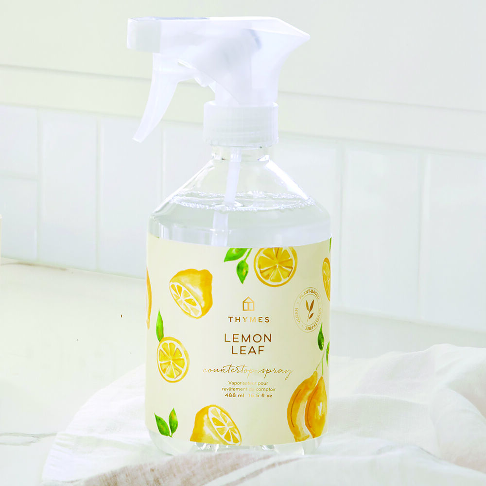Thymes Lemon Leaf Countertop Spray to wash away germs image number 1